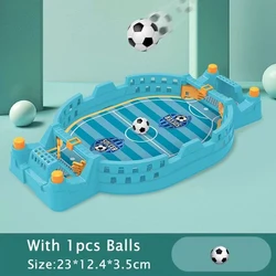 Compact Foosball Table - Tabletop Soccer Game for Indoor Fun and Entertainment (Blue With 1 Balls)