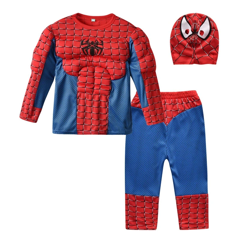 Superhero Hulk Captain America Cosplay Costume Boys Girls Spiderman Muscle Suit Halloween Carnival Party Clothes superhero cosplay costume kids cosplay costume