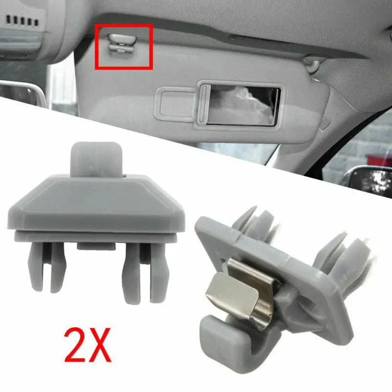 2Pcs Car Sun Visor Clip 8E0857562A 8E0857561 8U0857562 Per A1 A3 A4 A5 Q5 A7 B6 B7 B8 S4 S5 Tt Rs3 Rs4 Rs5 Exeo