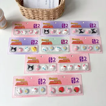 4Pcs/Lot Sanrio Hello Kitty Cinnamoroll Melody PomPomPuri Stick Grip Cap Joystick For Nintendo Switch 2 (2025) Controller 2