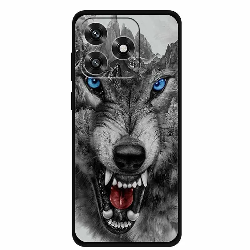 Black TPU Cartoon Soft Silicone Shockproof Case - Protective Back Cover