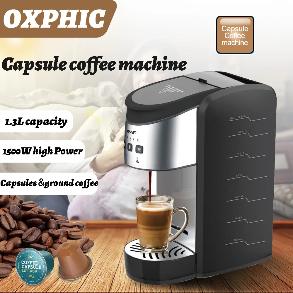 OXPHIC13LCapsuleCoffeeMachineforPodCoffeeMakerGroundCoffee