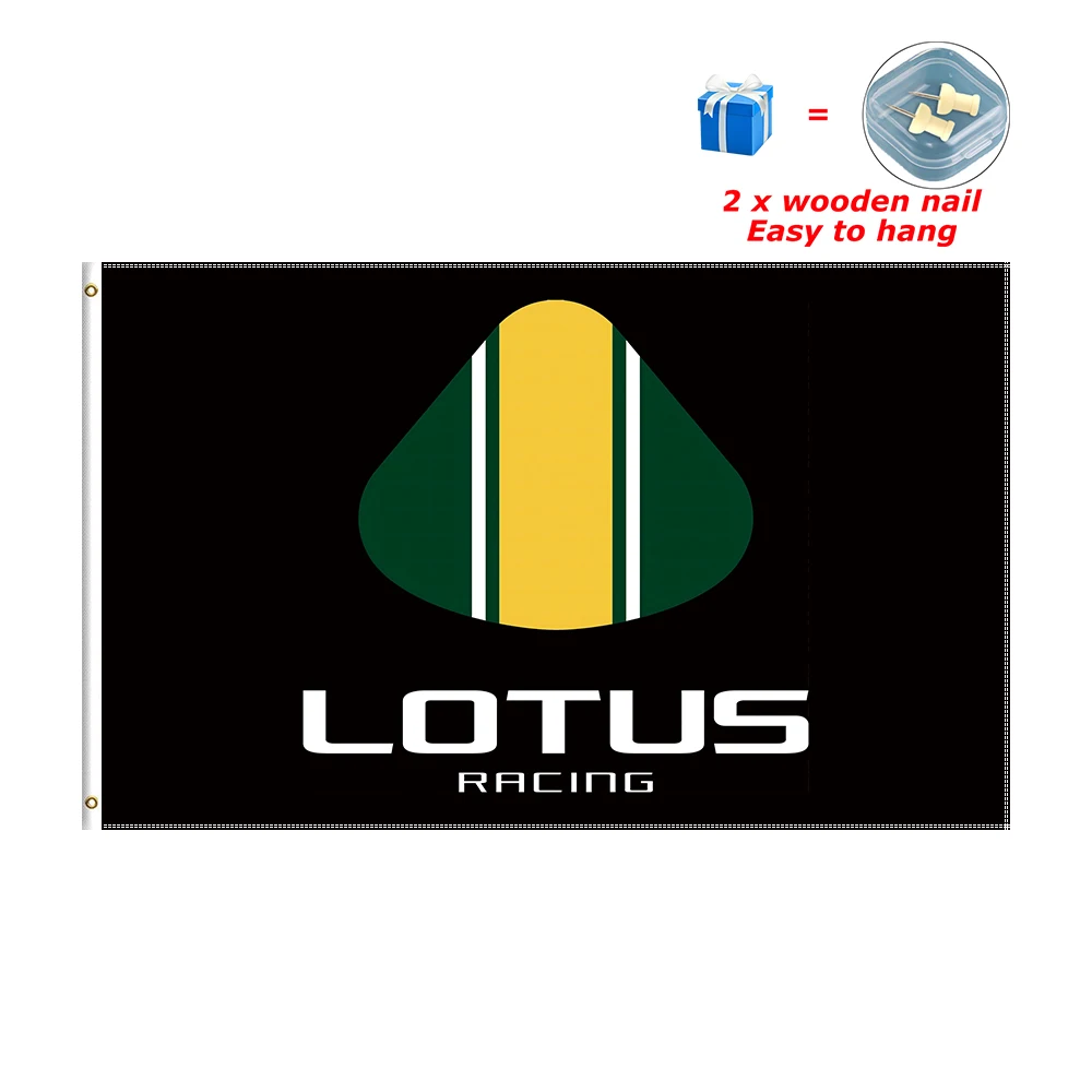 

Lotus Flag 3x5 Ft Flying Banner for Car Racing Decoration Indoor Outdoor