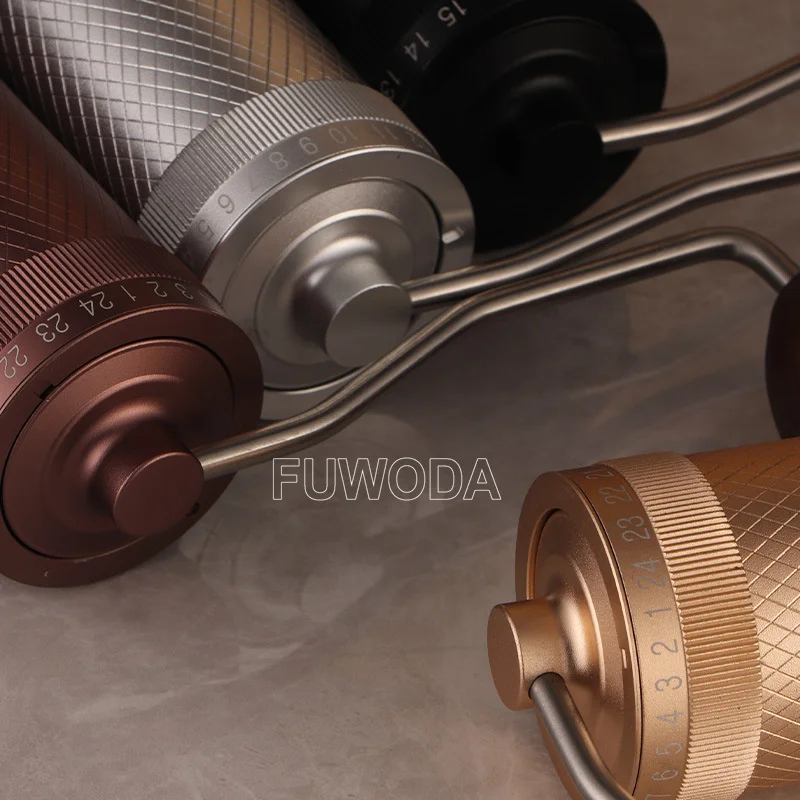49MM Portable Small Coffee Bean Grinder Mill Adjustable Titanium Flat Burr Espresso Coffee Grinder Milling Tool Ghost Teeth 3