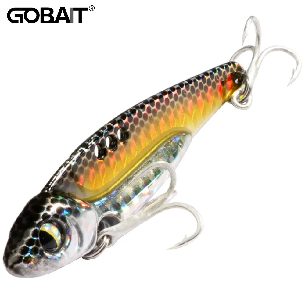 Leurre de pêche VIB métal 7g 10g 18g, leurre dur cuiller vibrante avec hameçon triple pour