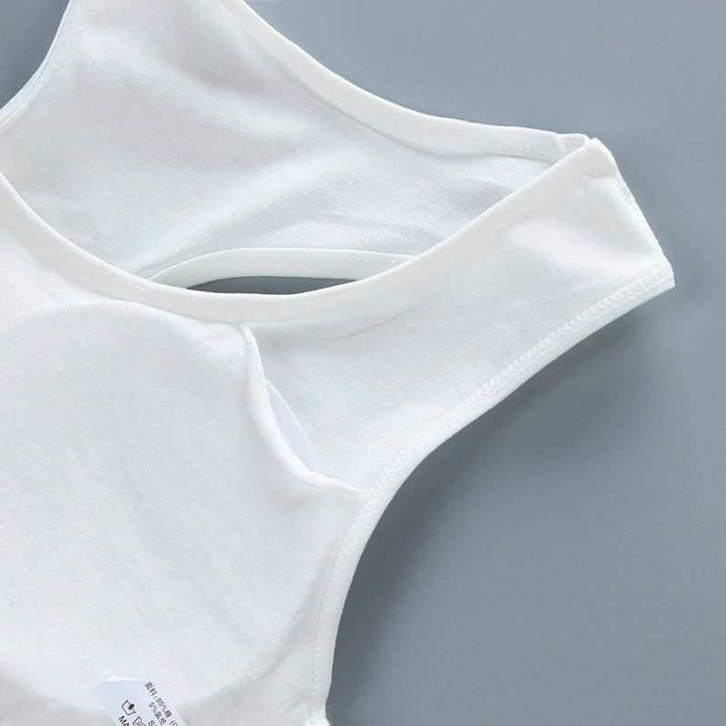 Girls Training Bras Solid Cotton Soft Comfortable Breathable Underwear Young Puberty Training Bra for 8-12Y Girls