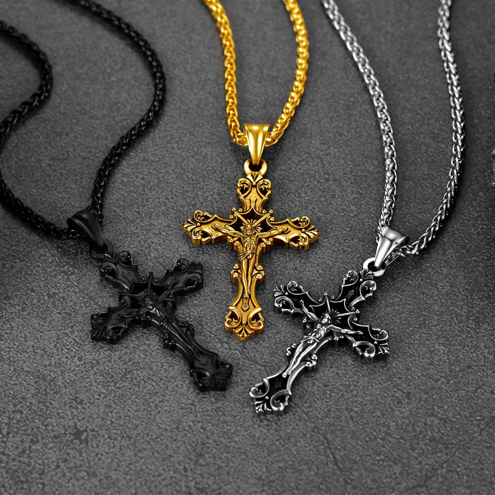 Christian Cross Prayer Necklace Jewelry