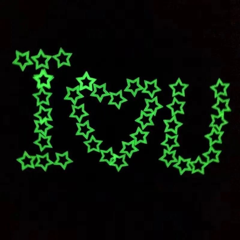 Wall Stickers 3D Hollow Star Energy Storage Fluorescent Glow In The dark Luminous On Wall Stickers For Kids Room living Room Decal