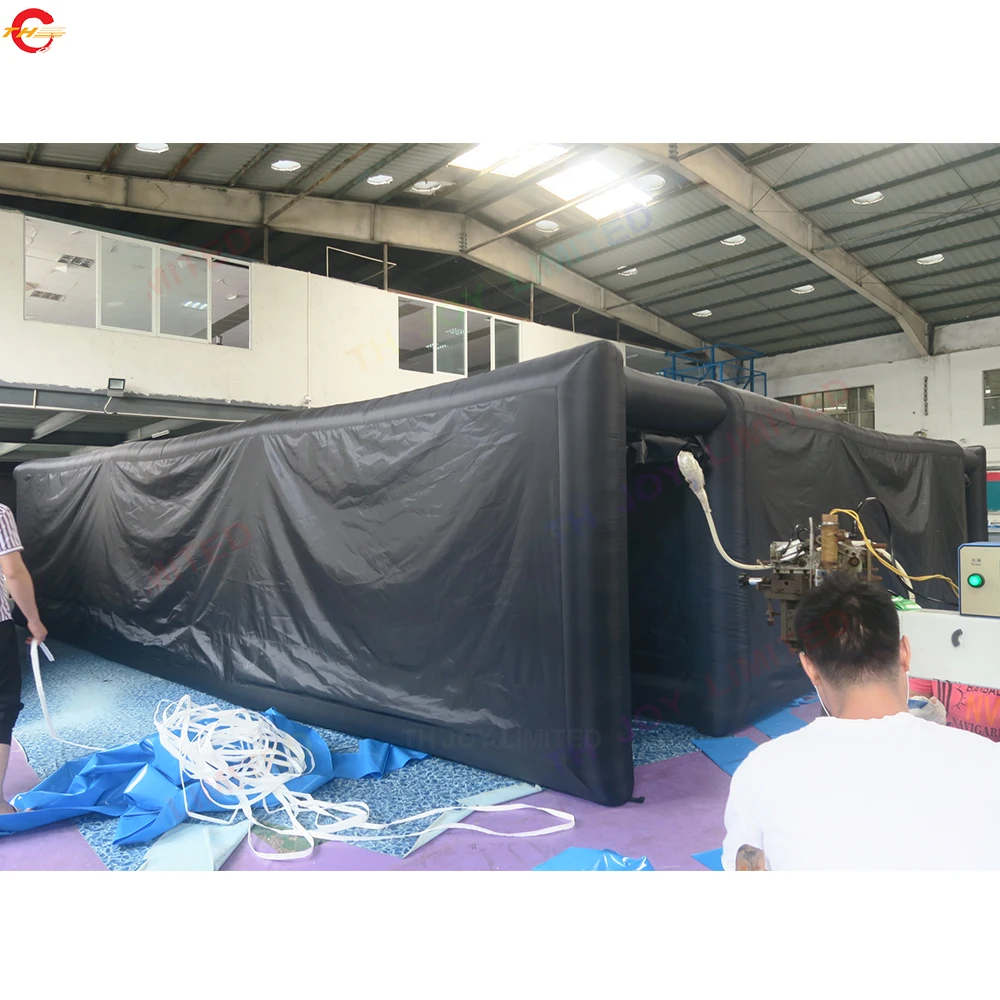 7m/8m/9m/10m Black Inflatable Maze Arena with Optional Roof Funny Outdoor Giant Maze House Sport Game Laser Tag 5