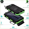 New Solar Bank 20000mah portable power bank camping external battery with charger bright light LDE light for all smartphones 5
