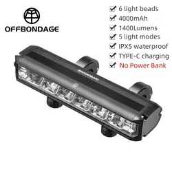 High-Intensity Waterproof USB Rechargeable Bicycle Light (HYY1400)