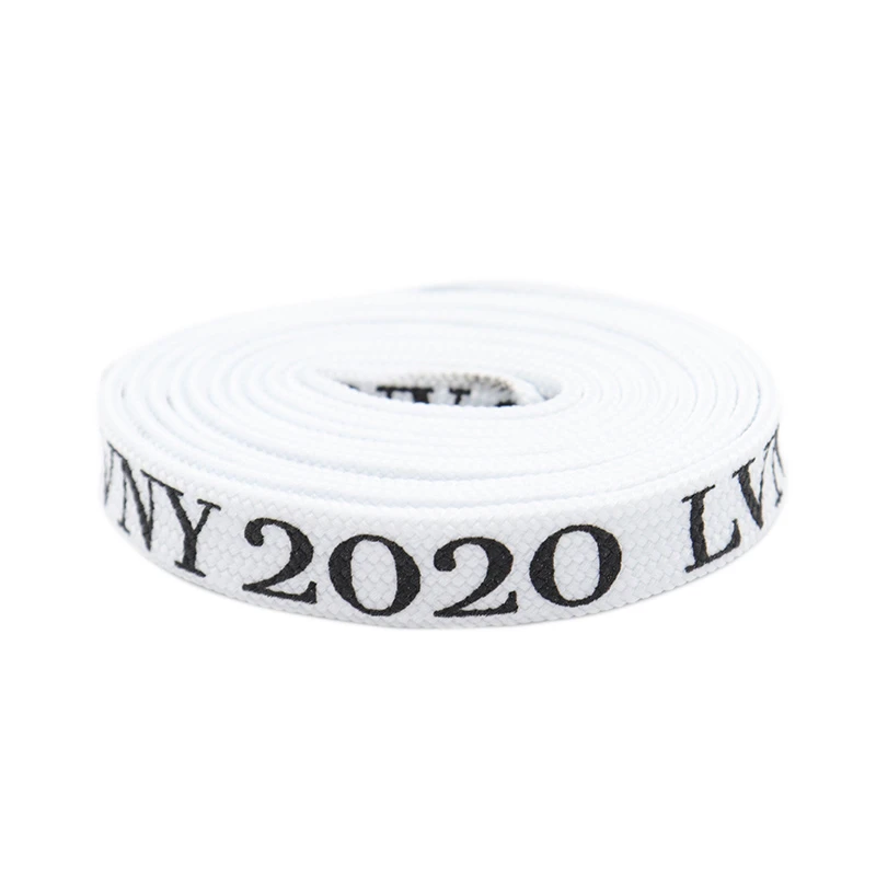 Weiou Fashion New Shoelace 1.2 Cm Fat Flat Printed LVNY 2020 Polyster Women Men Shoe Laces For Children Sneakers Canvas 60-180cm
