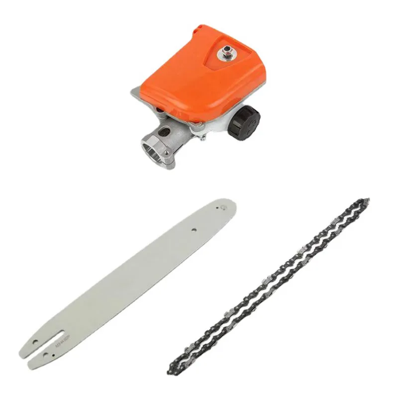 Square Chainsaw Gear Gearbox + Guide Plate + Chain Set for Stihl HT KM 73-130 Series Pole Saw Trimmer Connector Pole Pruning Saw 3