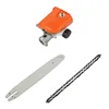 Square Chainsaw Gear Gearbox + Guide Plate + Chain Set for Stihl HT KM 73-130 Series Pole Saw Trimmer Connector Pole Pruning Saw 3