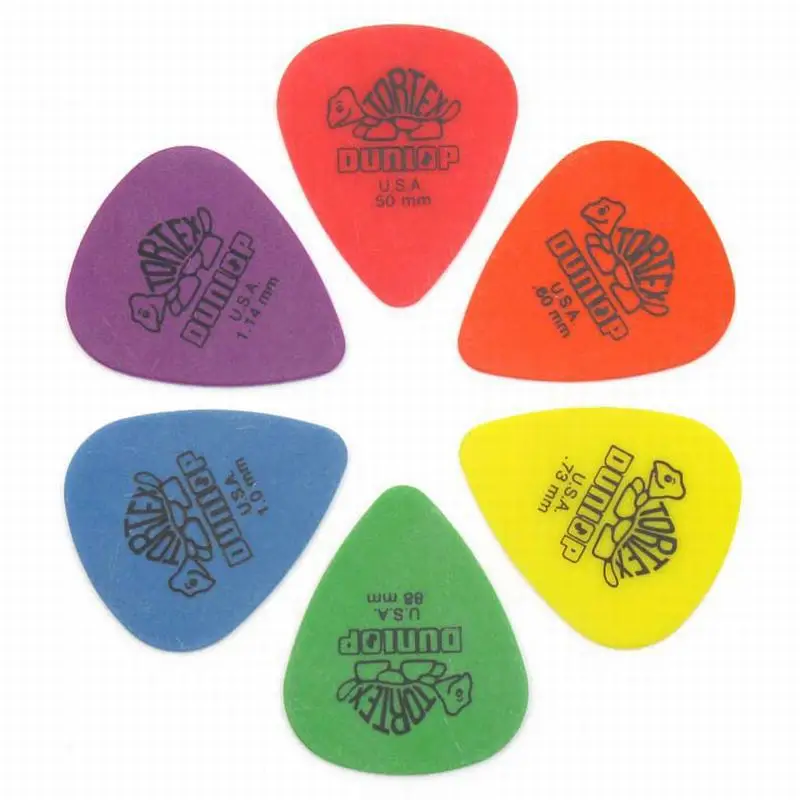 Description Picture 2 of item10pcs Dunlop Guitar Picks Electric Guitar Parts Picks Accessories 6 Kinds Thickness Picks Acoustic Guitar
