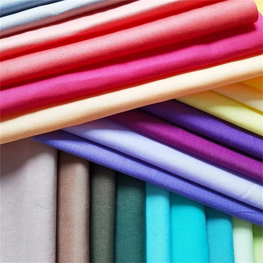 50-Piece Solid Color Quilted Cotton Fabric Set - Pre-Cut Squares for DIY Crafting and Sewing