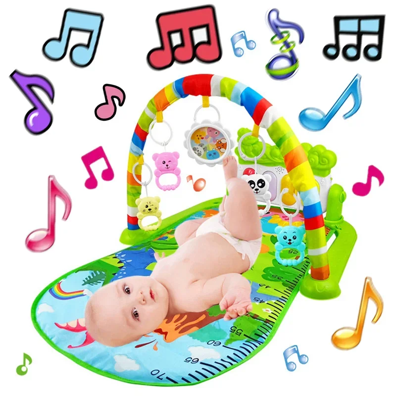 

Toddler Crawling Game Pad Toy with Musical Lights Smart Stages Activity Piano Gym Mat for Baby Gyms Play Mats Gifts for Babies