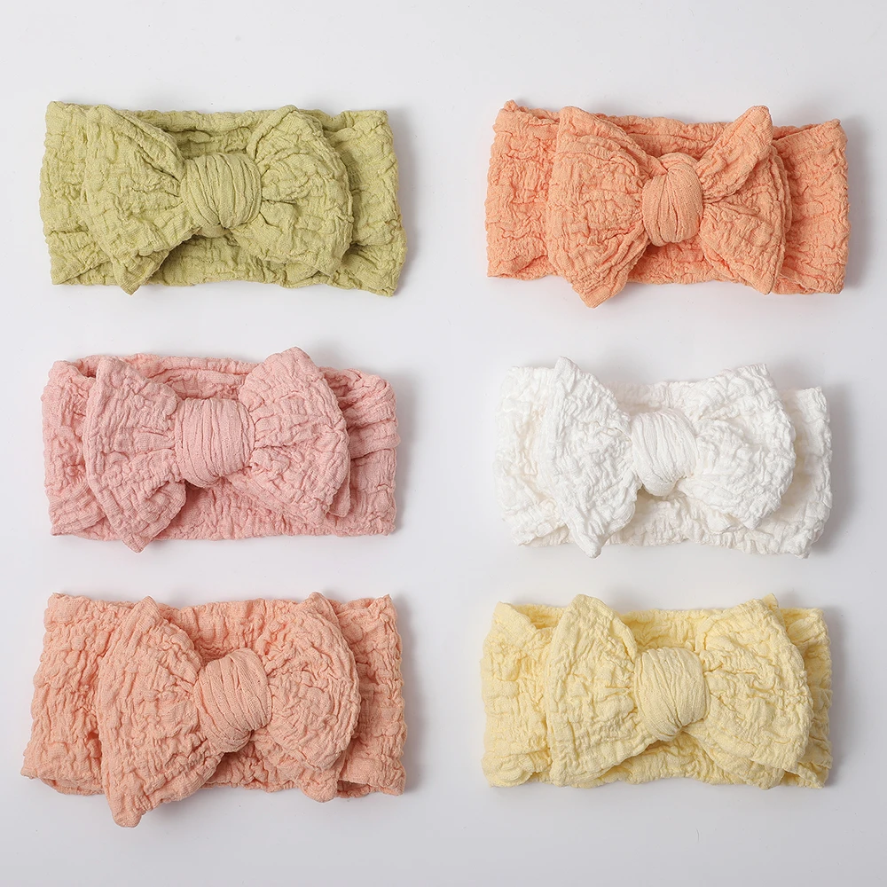 

Soft Elastic Newborn Headband Baby Girl Bow Hair Headwear Wide Hairband Kids Bowknot Head Band Girl Hair Accessories Gift