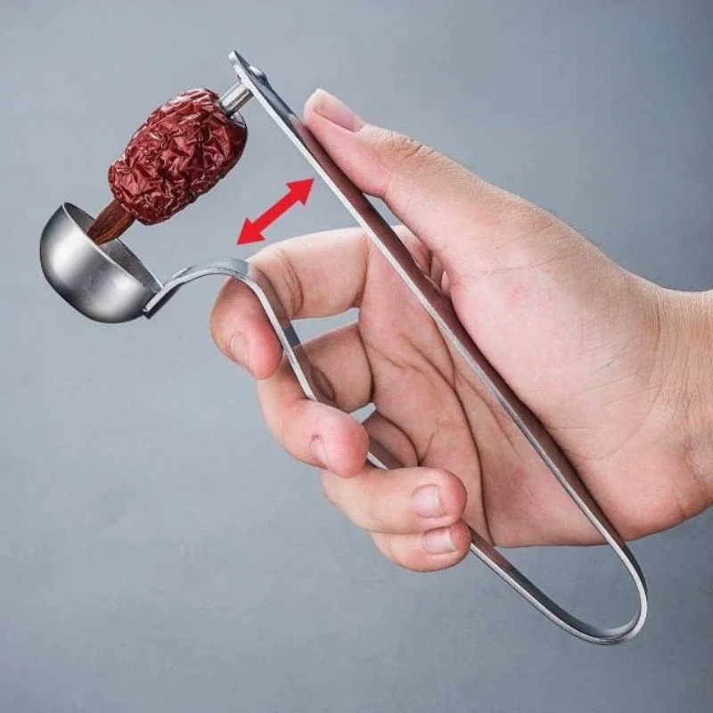 Multifunctional Stainless Steel Jujube Pitting Device Cherry Hand-pressing Core Remover Household Enucleator Kitchen Baking Tool