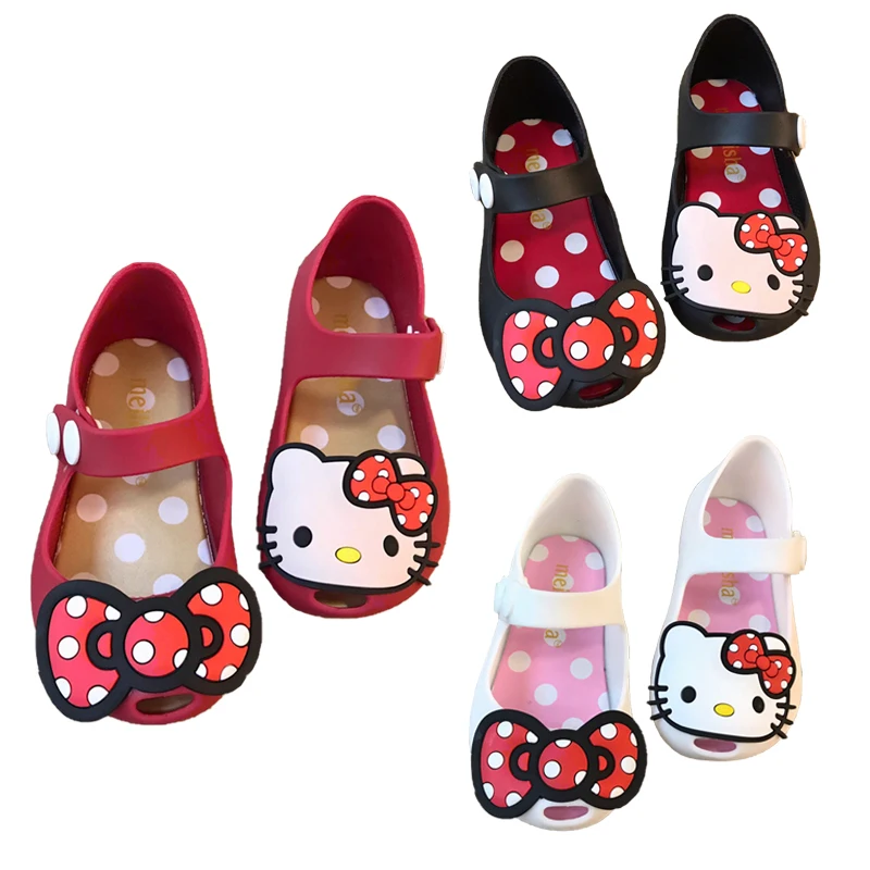 

Сандалии Hellokittys Детские с мягкой подошвой, летняя модная обувь, 4 сезона, желейные босоножки для девочек, подарок на день рождения