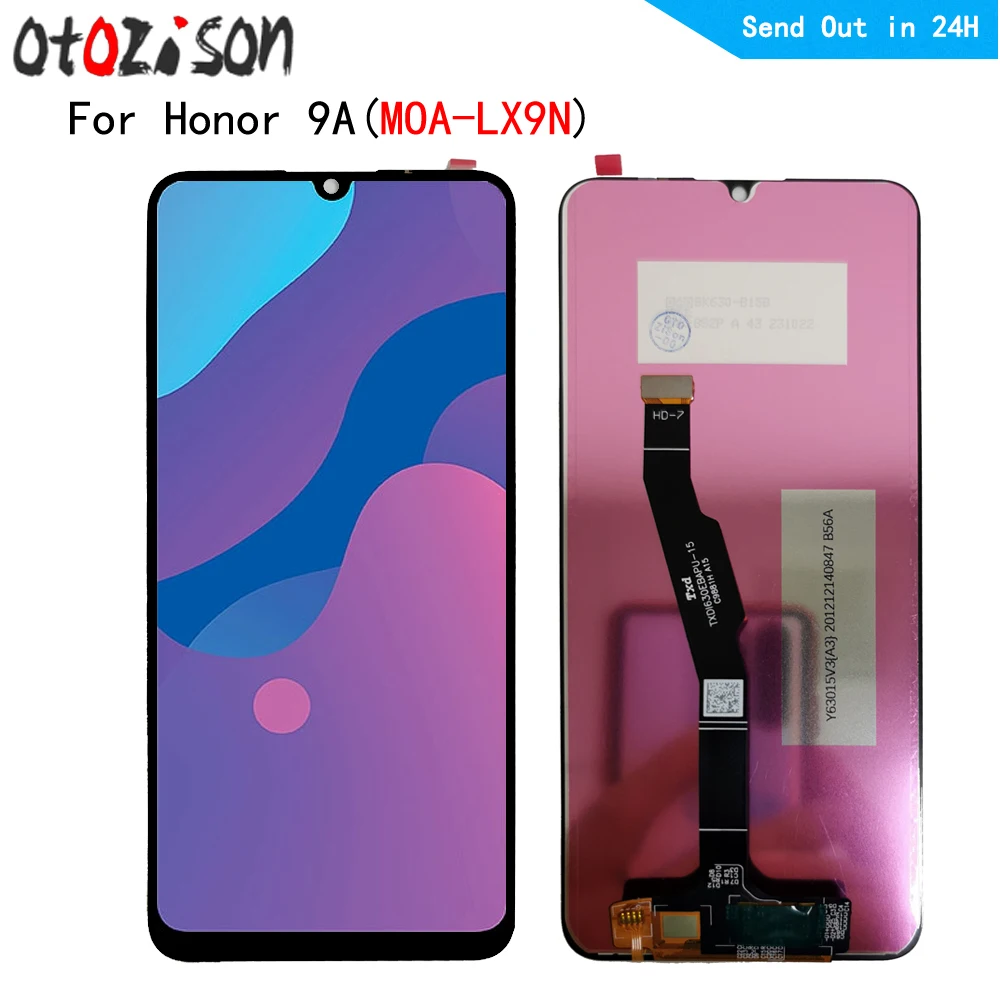 ЖК-дисплей IPS 6,3 дюйма для Honor 9A MOA-LX9N, ЖК-дисплей с сенсорной панелью и дигитайзером в сборе с рамкой для Huawei Honor 9A