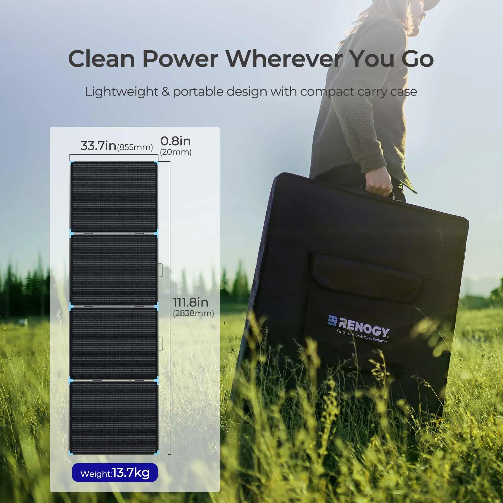 Lightweight Portable Foldable Solar Panel Kit