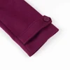 Burgundy Double-Breasted Long Coat 11