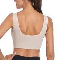 Women Seamless Plus Size Bras Sexy Patchwork Lace Top Push Up Sports Brassiere Female Backless Fitness Sleep Vest Bralette New - Image 2