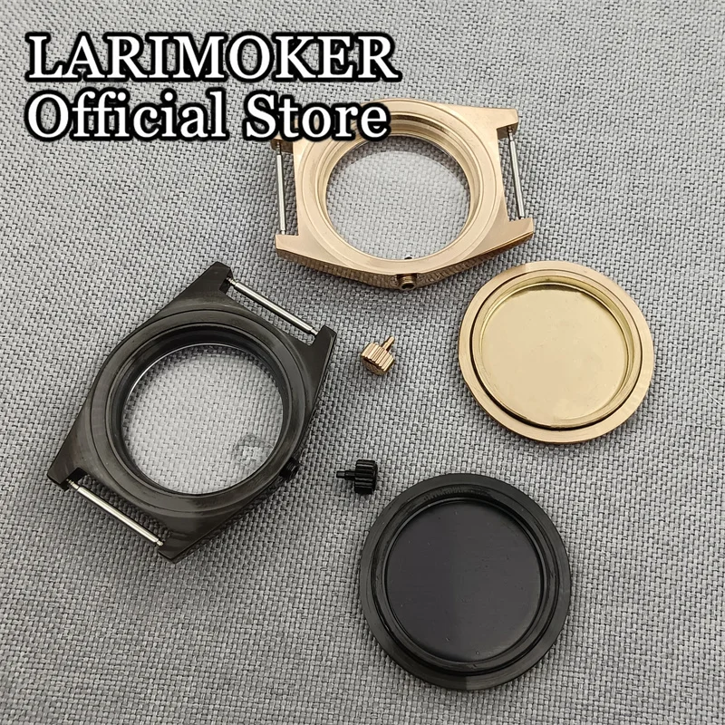 LARIMOKER 아치형 유리 평면 케이스, NH34 NH35 ETA2824 PT5000, Miyota 9015 Moveme, 38 mm
