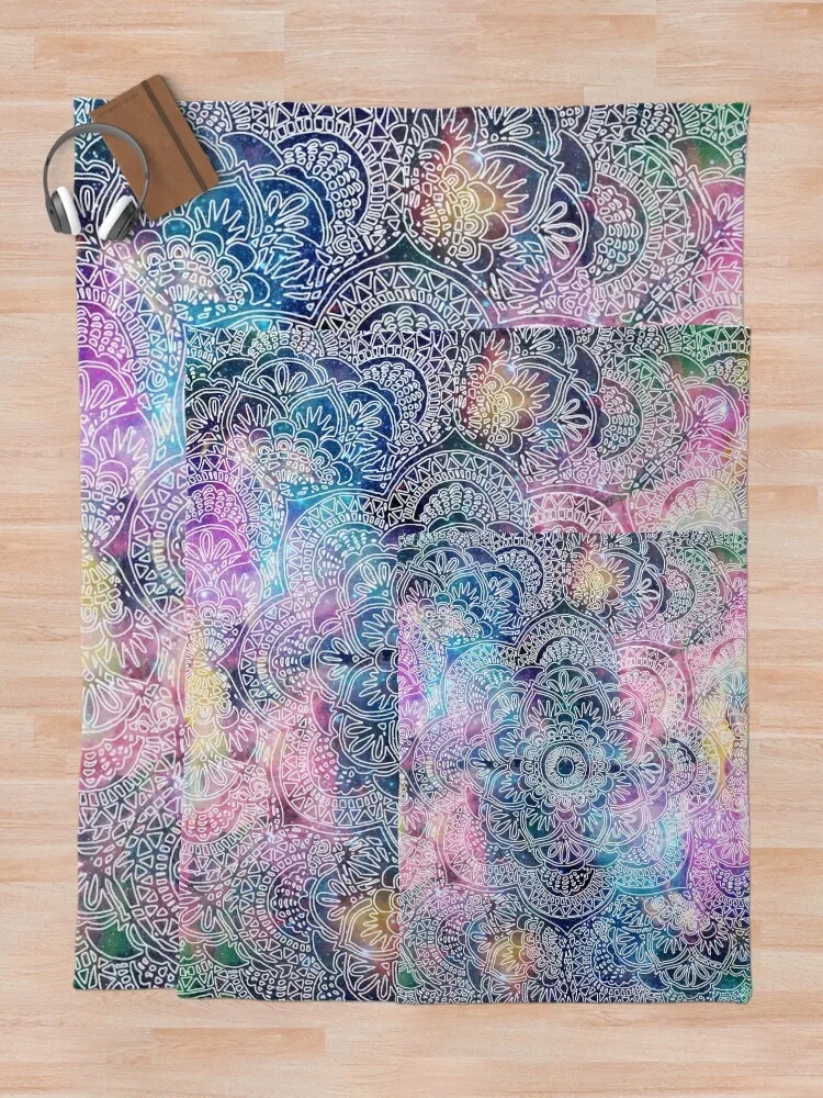수채화 및 성운 꽃 헤너, 손으로 그린 디자인 던지기 담요, 무거운 이동, 잠자기, 열 침구 담요, 여름