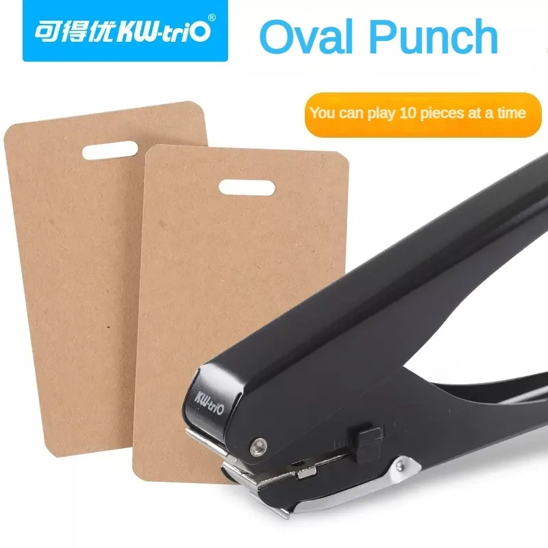 KW-triO 1-Hole 10 Sheet Capacity Hole Punch Heavy-Duty Slot Metal Single Hole Puncher for ID Card PVC Photo Slot and Paper paper punch hole punching tools