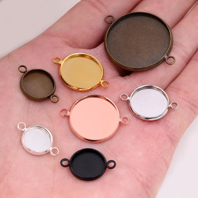 Multi-Size Colorful Plated Iron Pendant Trays