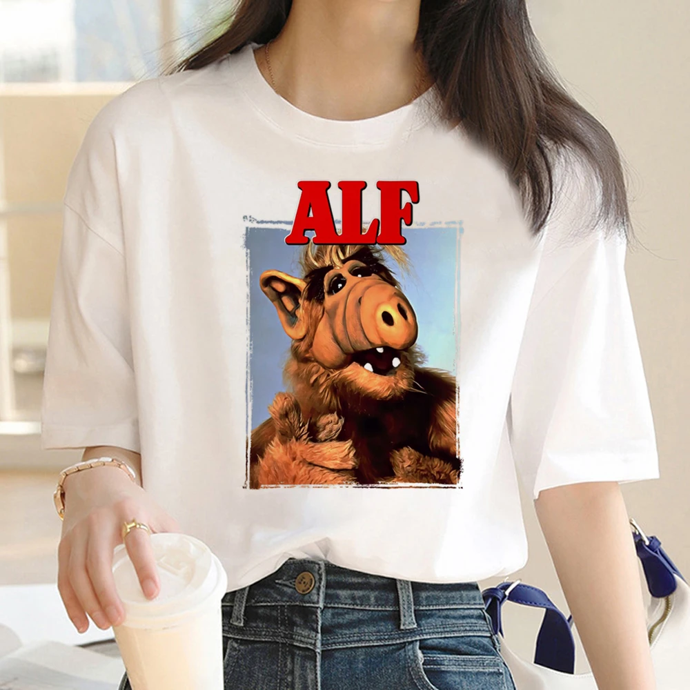 Maglietta Alf Maglietta Divertente Da Donna Ragazza 2000S Manga Harajuku Clothes