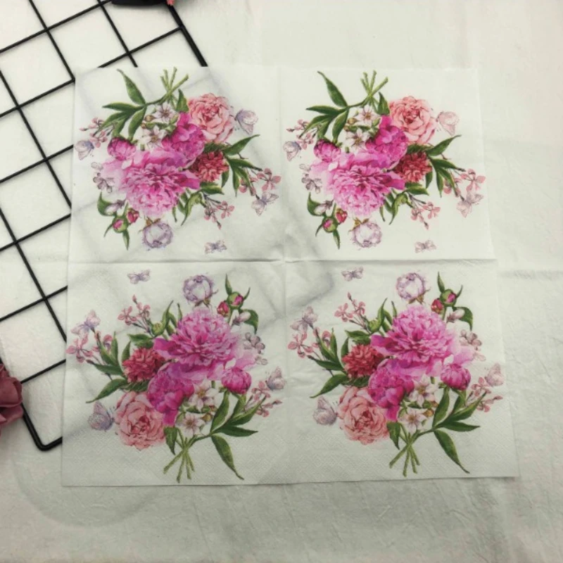 Colourful Napkins Printed Square Paper Napkins Restaurant Floral Facial Tissue Hotel Wedding Table Setting Pure Wood Pulp Paper paper napkins