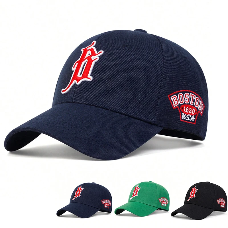 Unisex B Brief Stickerei Baseball Caps Frühling und Herbst Outdoor Einstellbare Casual Hüte Sonnenschutz Hut Sport Kappe – Detail 1