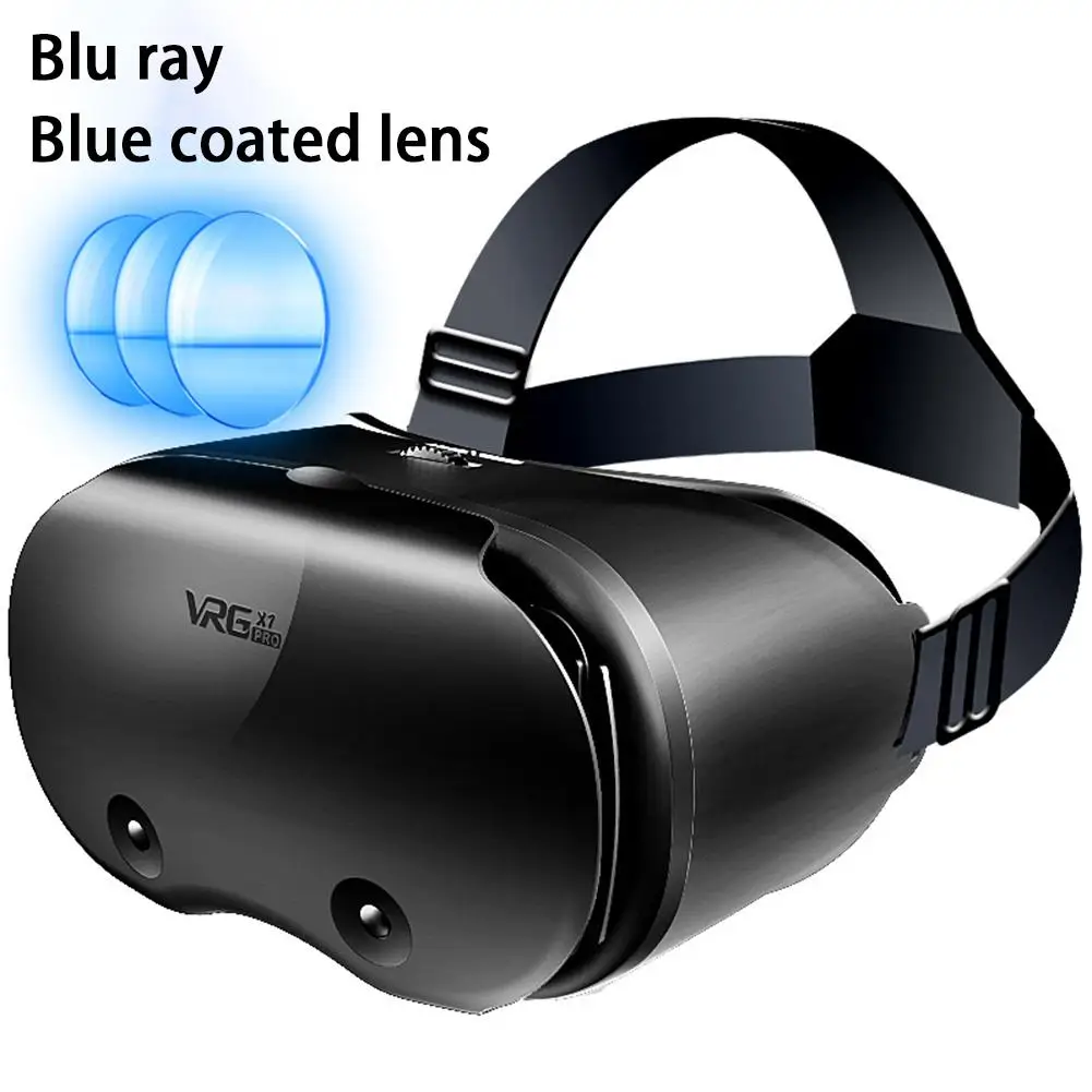 For Set VRG Pro X7 VR Glasses Blue Light Eye Protective Virtual Reality Helmet For 5-7 Inch Intelligent Phone VR Glasses Set 