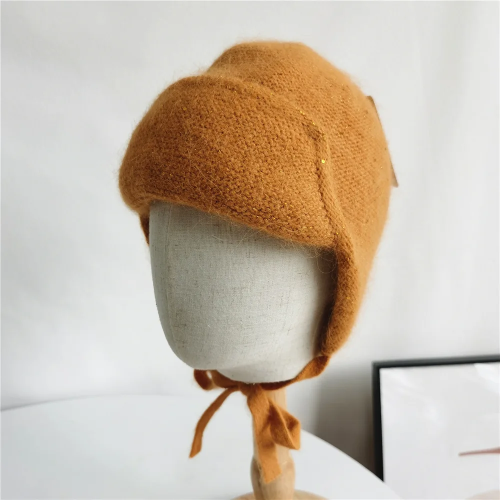 leather bomber cap Warm Rabbit Fur Bomber Hats Autumn and Winter Korean Fashion Cute Ear Caps Riding Lei Feng Hat ушанка mad bomber leather rabbit fur hat Bomber Hats