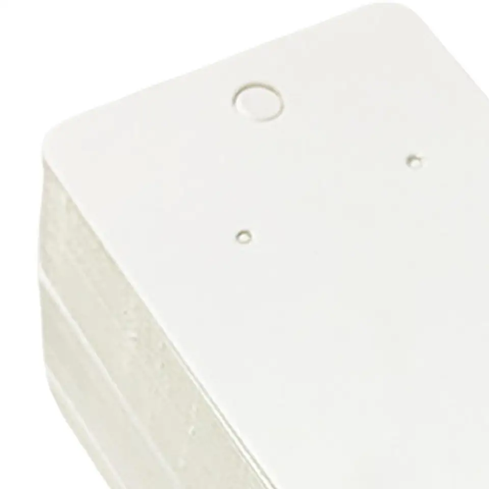 100 Espositori Neri Per Orecchini In Plastica | Cartellini Porta Orecchini 3x3,7 Cm Per Fai Da Te E Creazione Gioielli