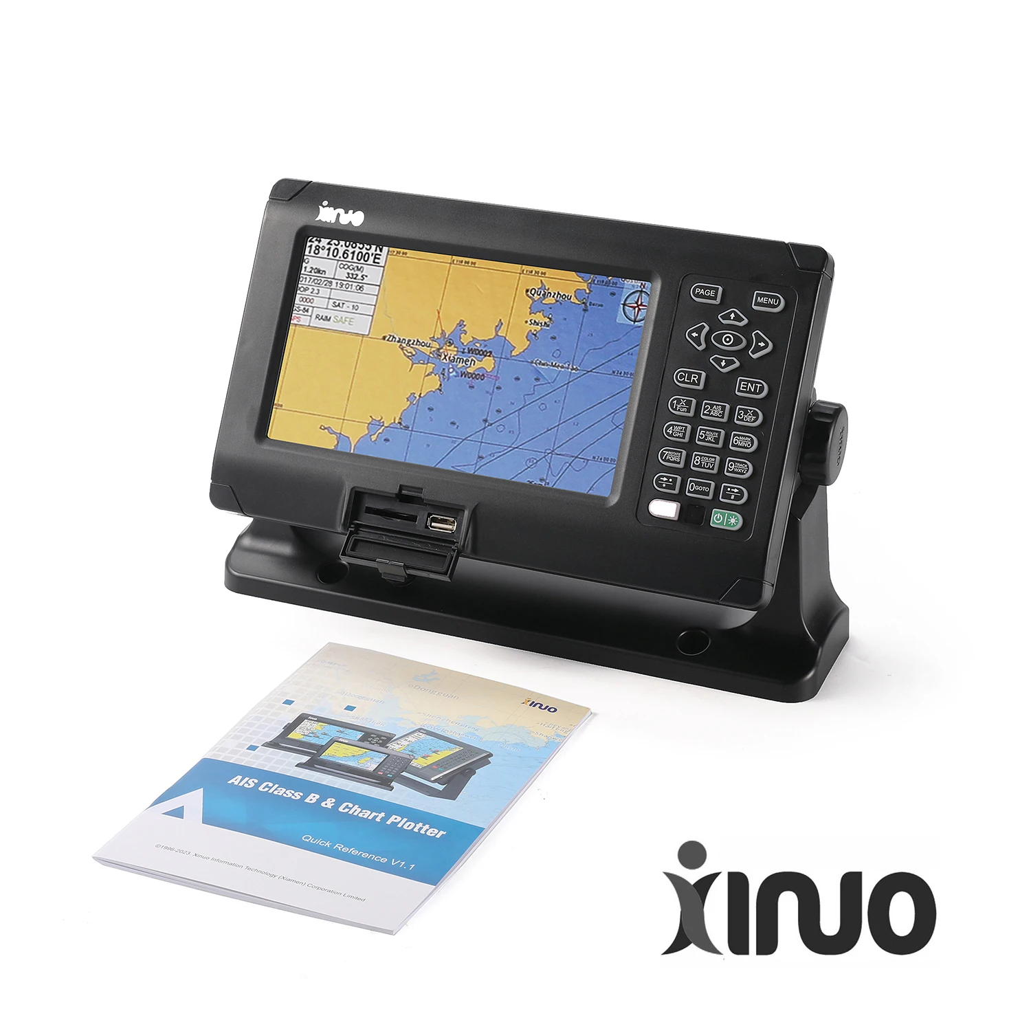 XINUO XF-808B  8-Inch Marine GPS Plotter Marine Supplier AIS class B Chart Plotter with Map Chart sea