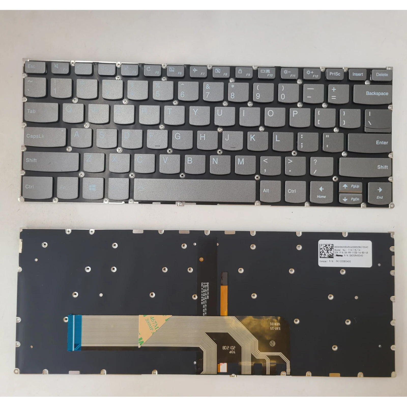 US для Lenovo S540-14IWL K4-IWL C340-14IWL C340-14API YOGA 530-14AR K4e-IML FLEX11, клавиатура для ноутбука