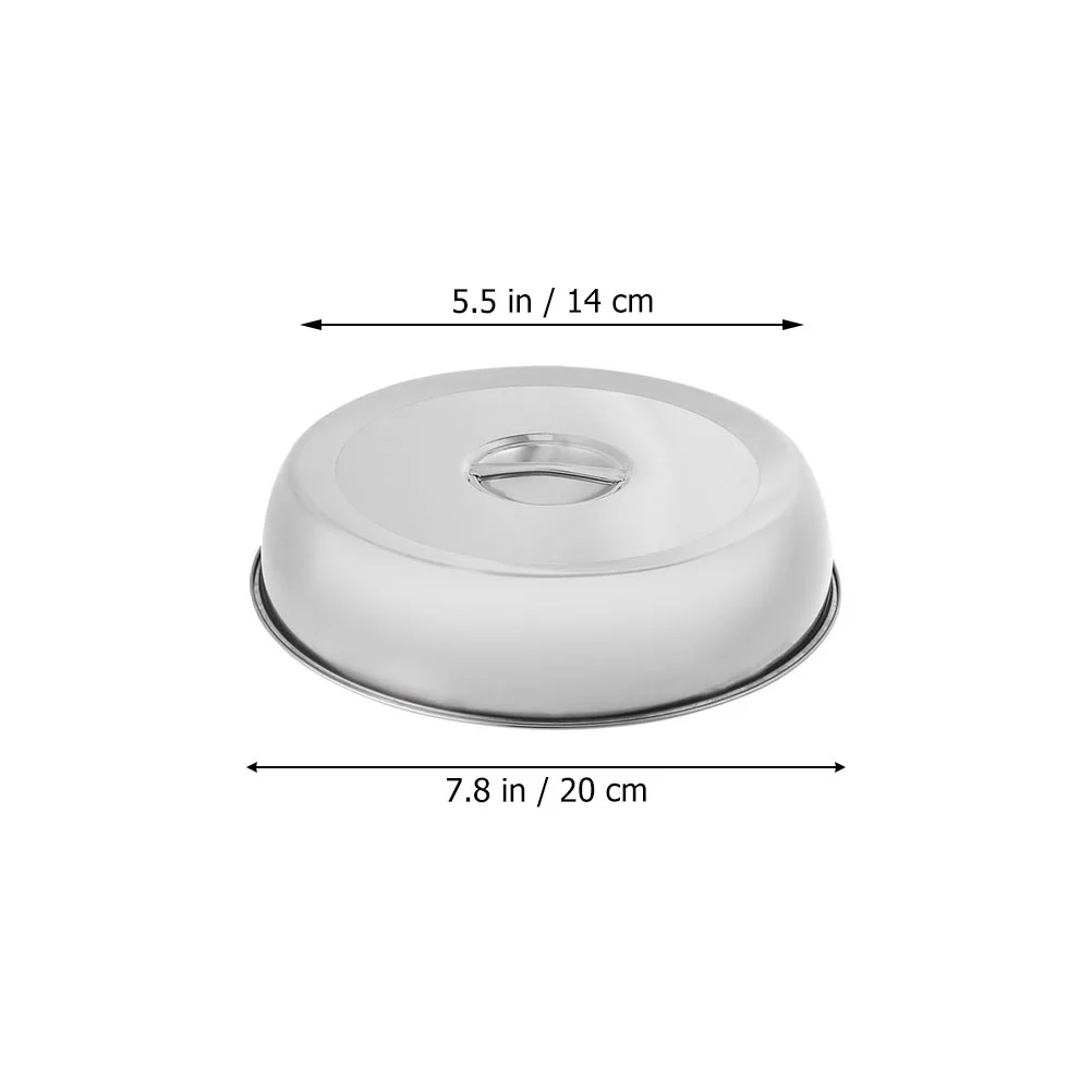 Stainless Steel Circular Pot Lid Food Dome Kitchen Cookware Grill Cover Plates Household Protective Steam Retainer Pan Dining
