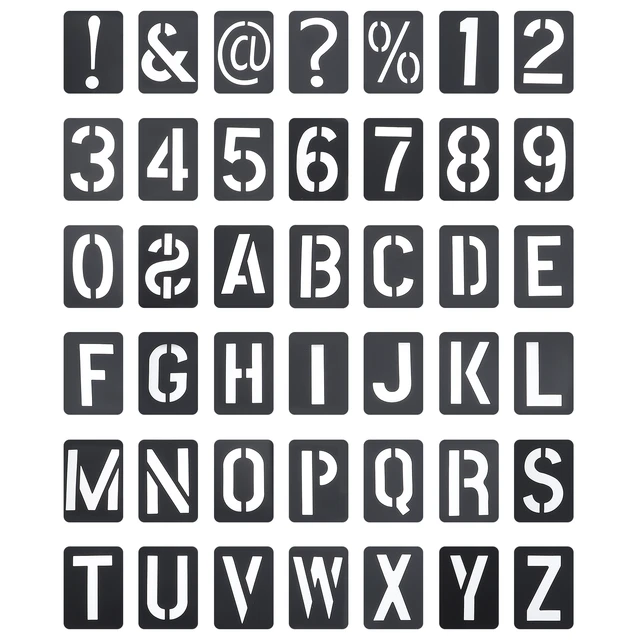 Stencils for Kids 8 inch Large Letter Number Stencils,Reusable Plastic  Alphabet Stencil Templates for Painting on Wood Sign, DIY Crafts(42PCS)