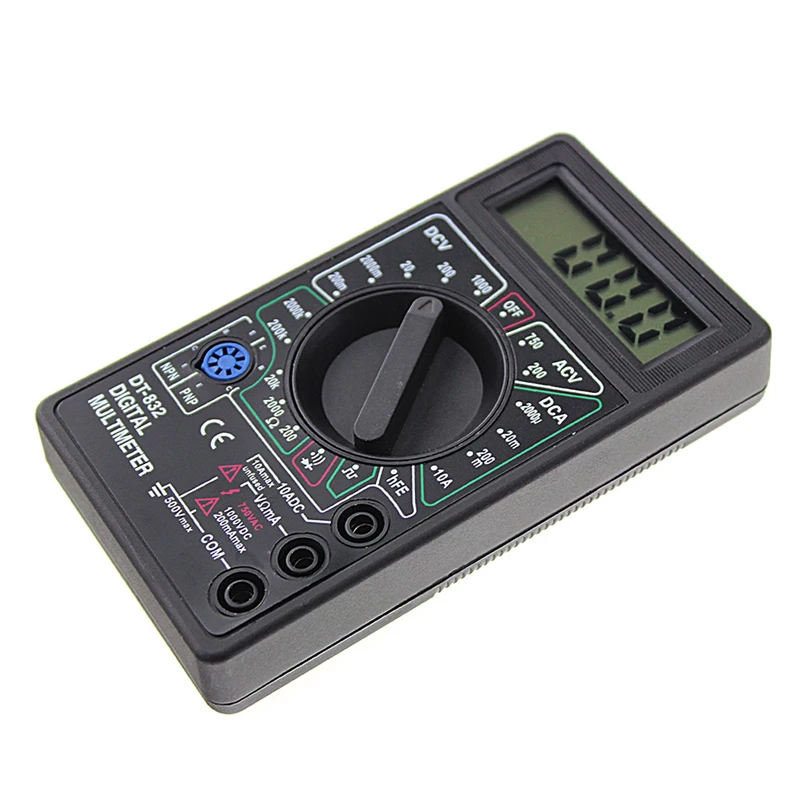 

Professional DT832 Digital Multimeter LCD for DC AC Voltmeter Ammeter Ohm Tester