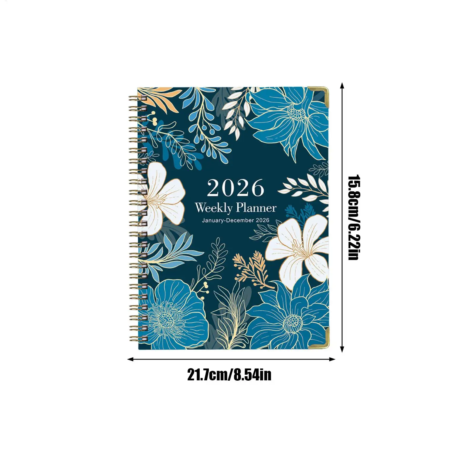 2026 Monthly Planner Twin-Wire Binding Notepad Weekly Calendar Planner Book with Tabs for Students Teachers Business Office