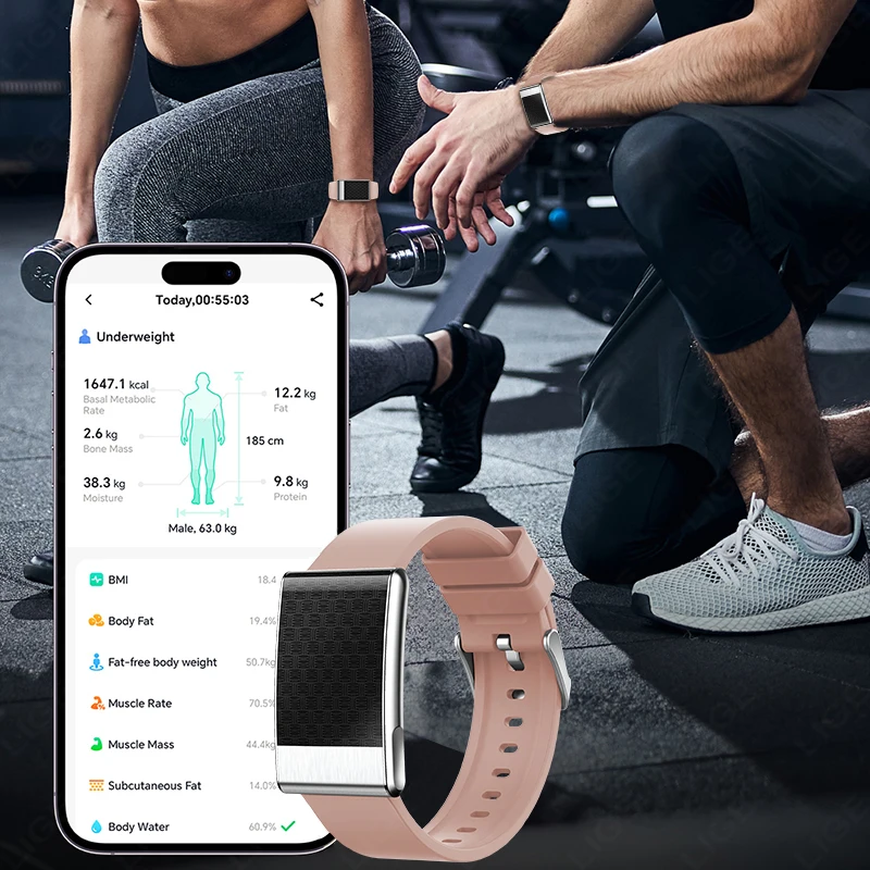 LIGE No Screen ECG+PPG Women Smart Bracelet Blood Lipid Uric Acid Heart Rate Blood Pressure Sports Fitness Female Health Watches