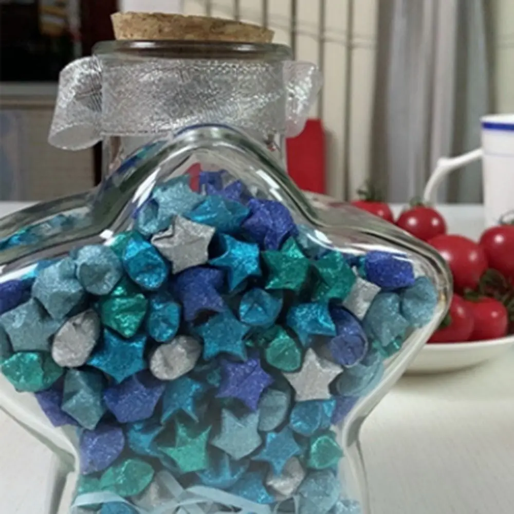 540 Sheets Colorful Star Origami Paper Cartoon Art Craft Lucky Star Origami Best Wishes Single Sided Scrapbooking