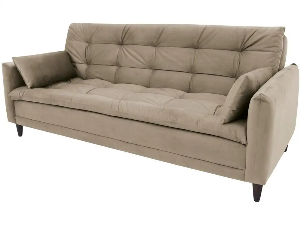 Sofá-cama Casal 3 Lugares Reclinável Suede Linoforte Estela 5