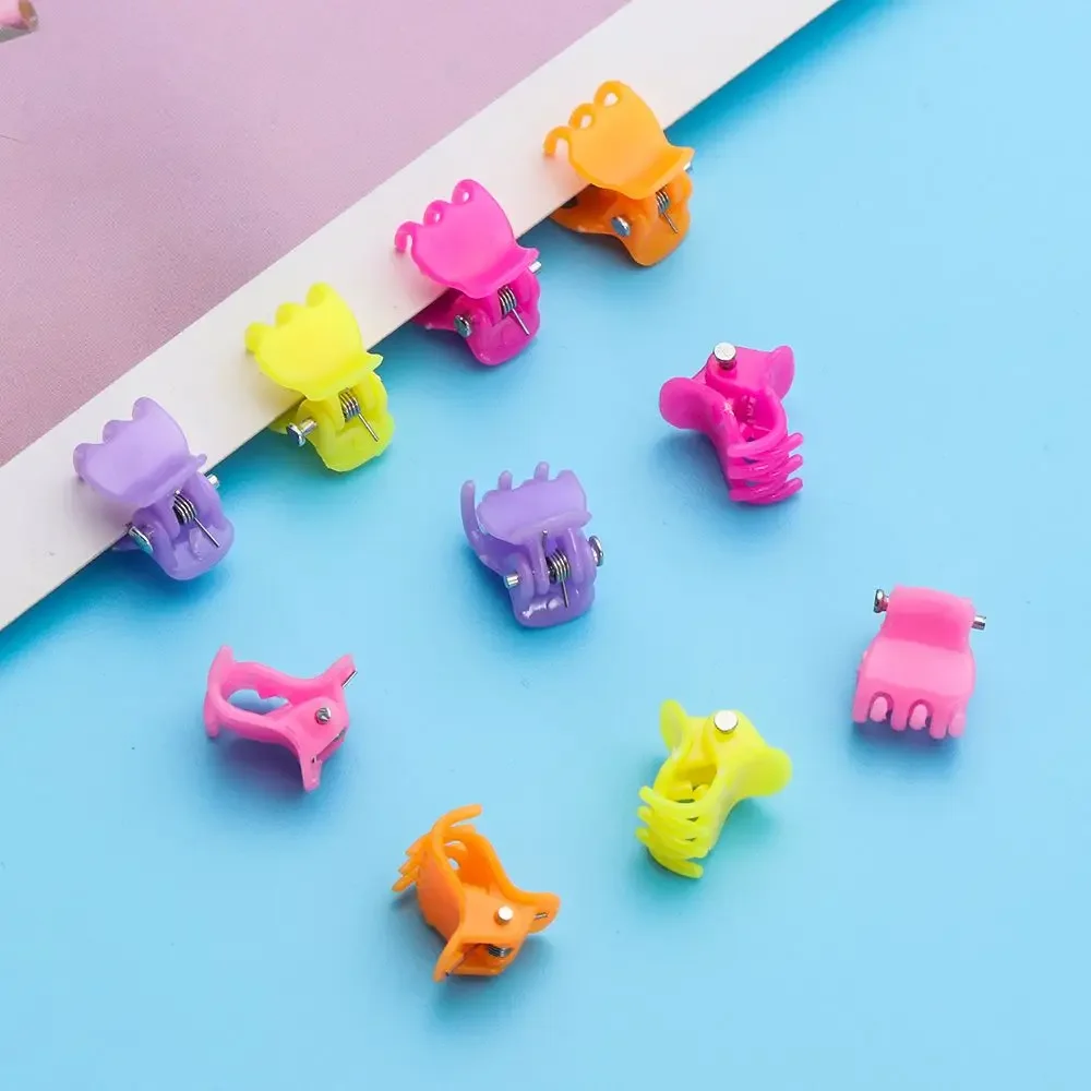 Mini Plastic Hair Clips for Dolls Mixed Color 1cm