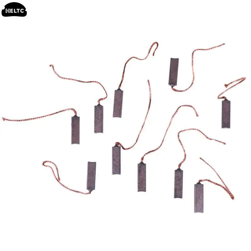 10Pcs Carbon Brushes Wire Leads Generator Generic Electric Motor Brush Replacement 4.5 x 6.5 x 20mm carbon brush