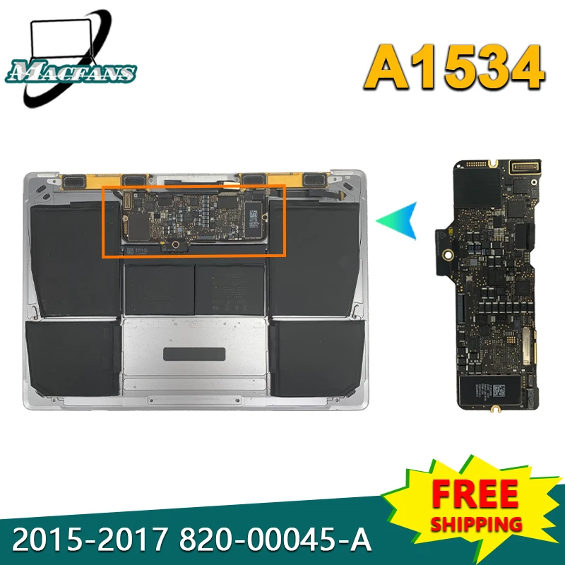 Протестированная материнская плата A1534 1 2 ГГц 820-00687-A для MacBook Retina 12 дюймов